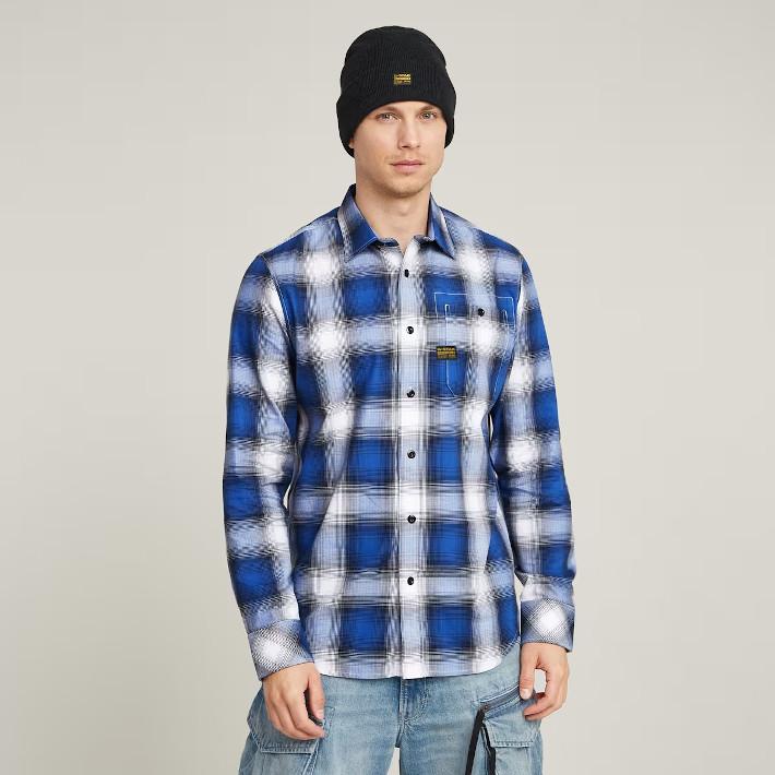 G-STAR RAW G-STAR ジースター チェックシャツ 長袖 スリムフィット