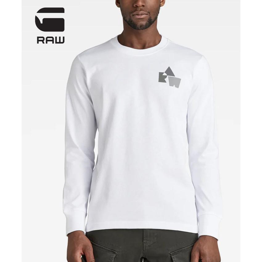 が大特価 ジースターロウ Raw G Star ロンt ブランド メンズファッション D C673 110 バックテープ 長袖 カラー ホワイト Www Westsidekebab De
