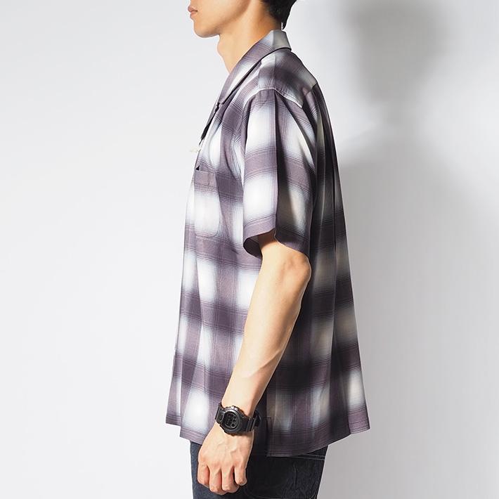 HOUSTON ヒューストン オンブレ チェックシャツ 半袖シャツ