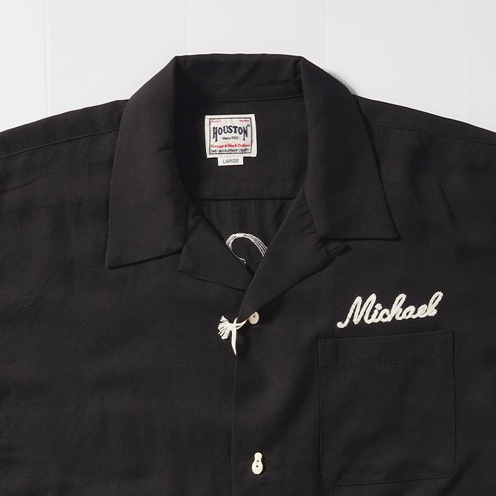 HOUSTON（ヒューストン） ボウリングシャツ 半袖シャツ レーヨン