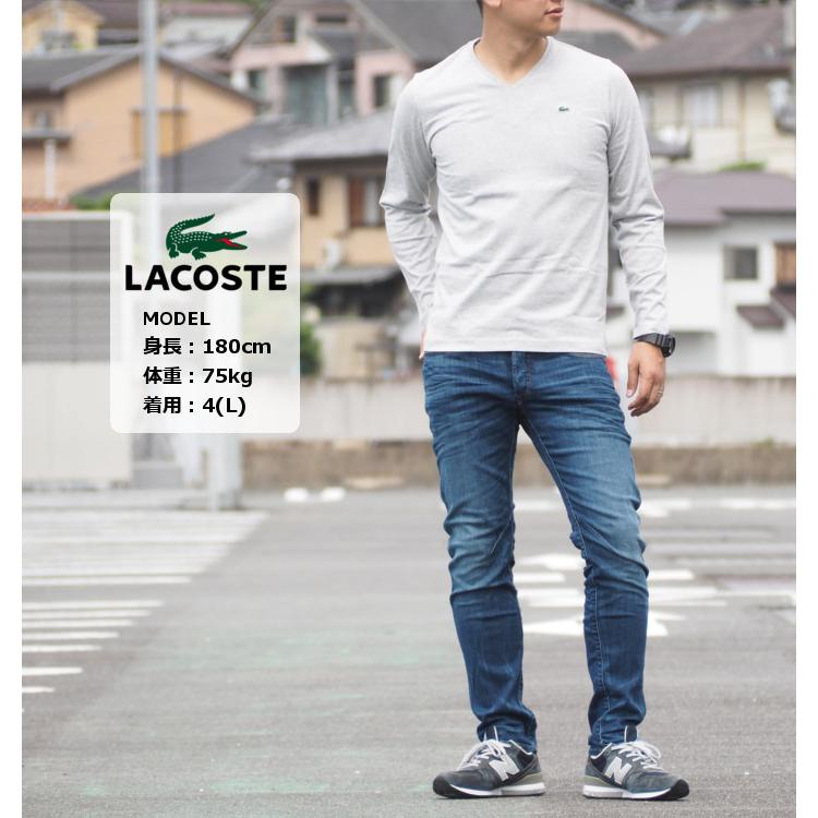 LACOSTE（ラコステ） ロンT Vネック ワンポイント スリムフィット