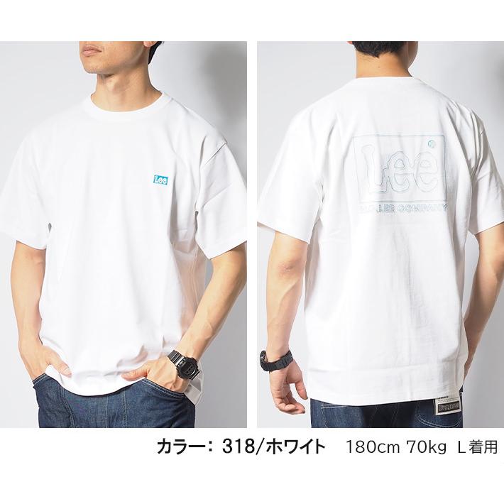 Lee セール リー Tシャツ 半袖 バックプリント ツートーン ロゴ