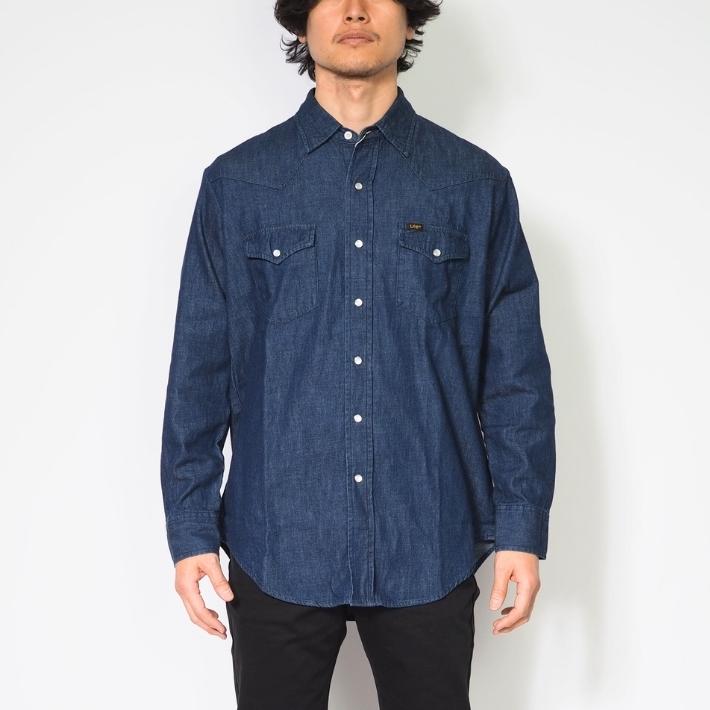Lee（リー） デニムウエスタンシャツ デニムシャツ 長袖 (LM7234