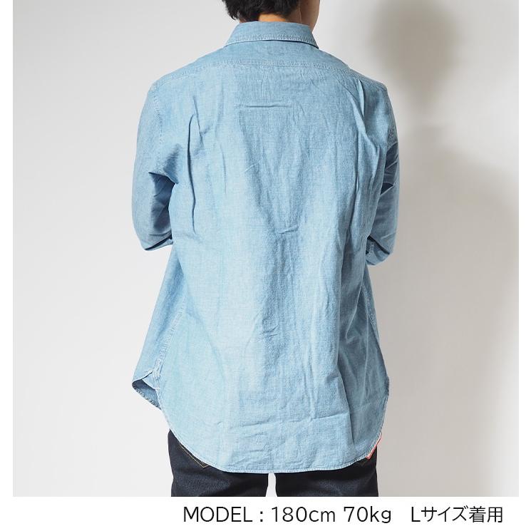 Lee（リー） ワークシャツ 長袖 シャンブレー ダンガリーズ (LM7233