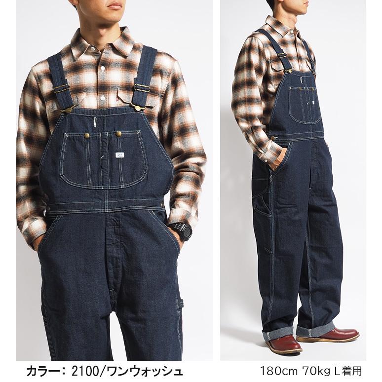 Lee LEE リー オーバーオール デニム ヒッコリー ワイド ルーズ Lee LEE リー オーバーオール デニム ヒッコリー ワイド ルーズ