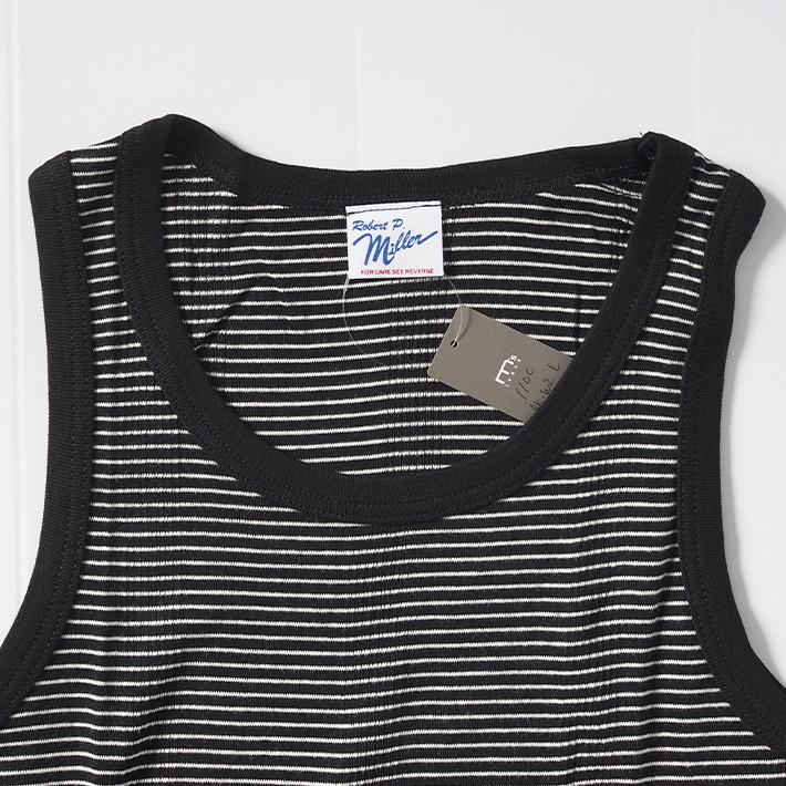 マルタンマルジェラ タンクトップ ボーダー 冷感 ブラック Mサイズ