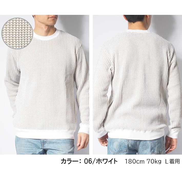TRAP/U（トラップユー） ロンT 長袖 ワッフル サーマル トレーナー (10