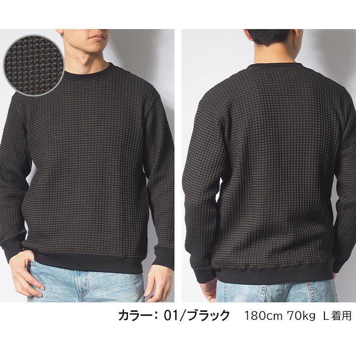 TRAP/U（トラップユー） ロンT 長袖 ワッフル サーマル トレーナー (10