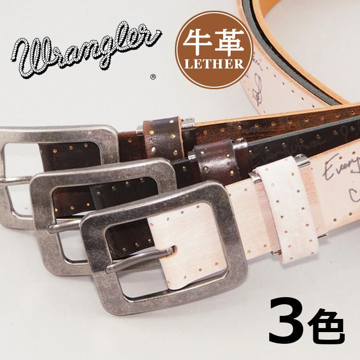 Wrangler WRANGLER ラングラー レザーベルト 牛革 日本製