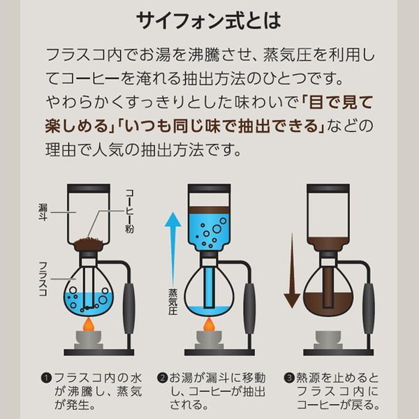 丸隆 サイフォン式コーヒーメーカー おしゃれ コーヒー コーヒーメーカー サイフォン式 保温機能 抽出時間3段階 本格的 新生活 ON-08｜ms-shop-online｜03