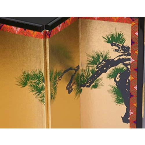 最安値❕ 屏風(金屏風) 雛人形・お雛様用・ディスプレイ・結納用 金屏風・9号松柄/高さ27cm 【L1938433554】(10795円)