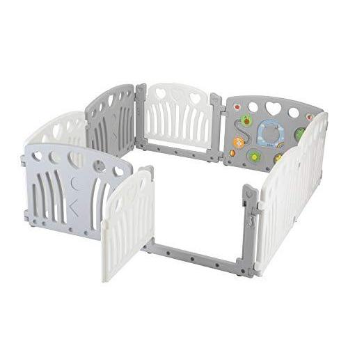カトージ ベビーサークル 2ドア コロコロランド ホワイト&グレー 5か月~ 63903 