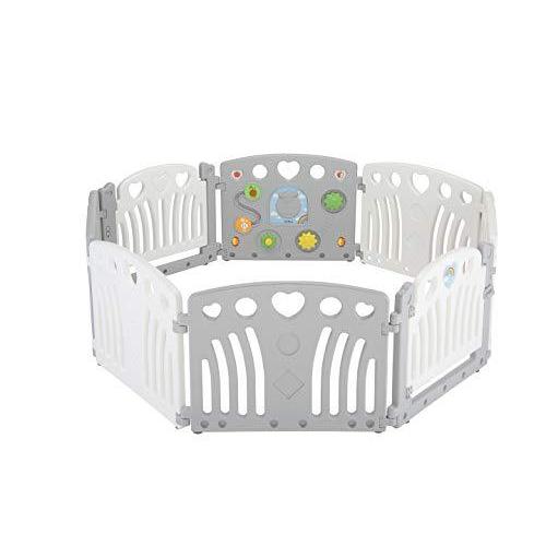カトージ ベビーサークル 2ドア コロコロランド ホワイト&グレー 5か月~ 63903 