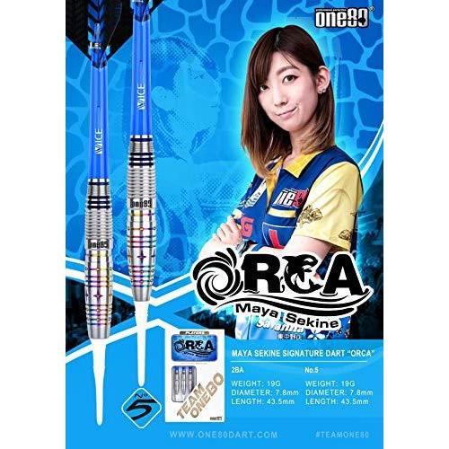 ダーツ バレル One80 ワンエイティ オルカ 関根麻耶選手モデル (ORCA Tungsten90%) | ダーツ No.5バレル 19 ダーツ バレル One80 ワンエイティ オルカ 関根麻耶選手モデル ORCA Tungsten90% No 5バレル
