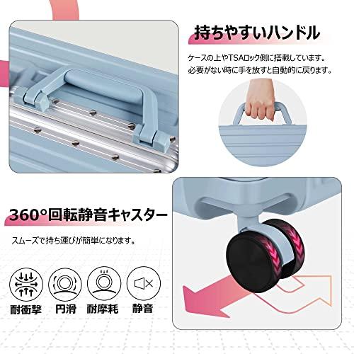 [AnyZip] スーツケース キャリーバッグ キャリーケース 機内持込 超軽量 静音 ダブルキャスター 耐衝撃 360度回転 