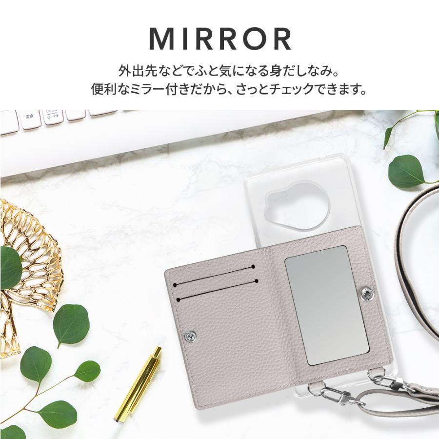 LEPLUS NEXT AQUOS R8 SH-52D ショルダーストラップ付きレザーケース