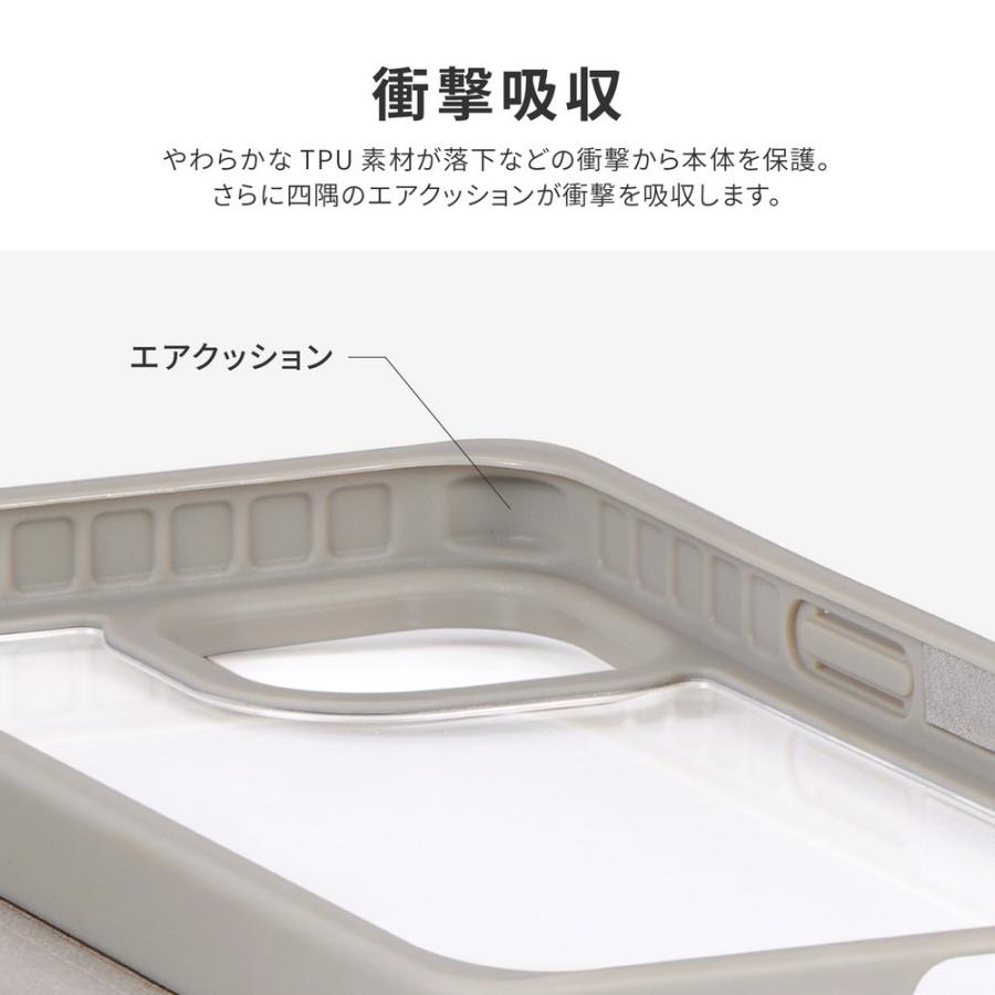 iPhone 14 13 手帳型ケース カバー 軽量・背面クリアフラップケース