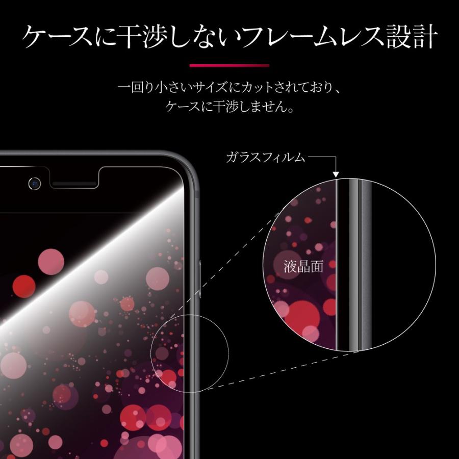 iPhone SE (第3世代/第2世代) iPhone8 ガラスフィルム 液晶保護フィルム GLASS PREMIUM FILM スタンダードサイズ 超透明｜ms-style｜03