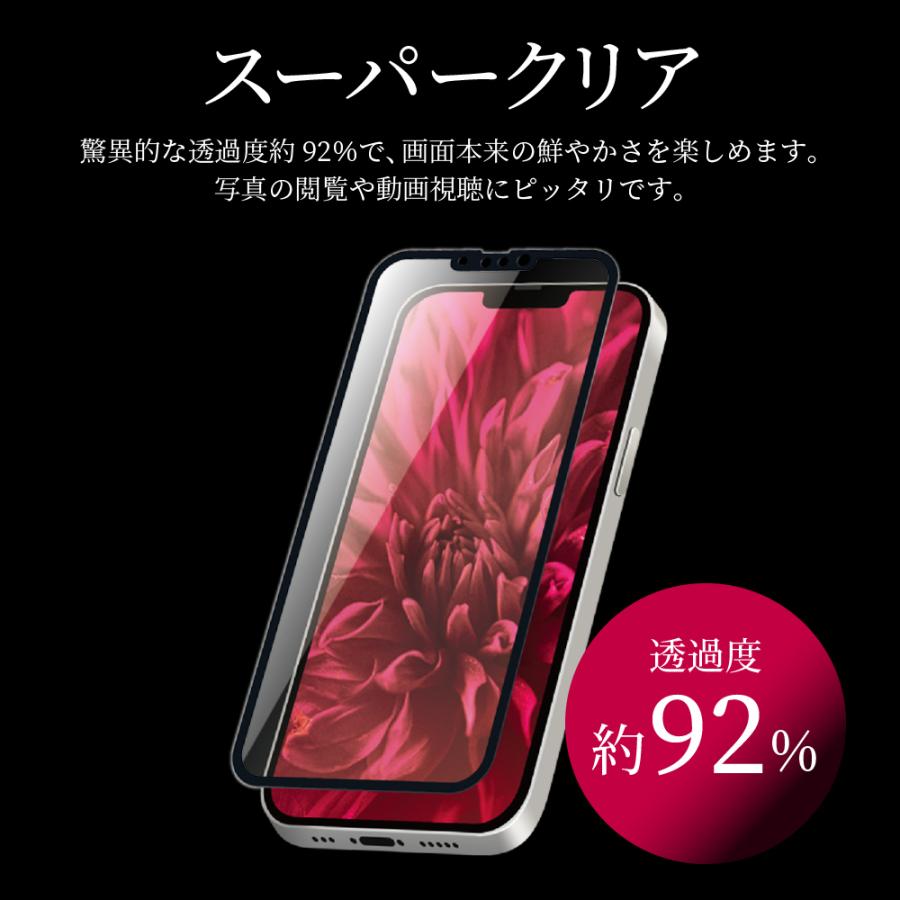 iPhone 13 | iPhone 13 Pro ガラスフィルム 液晶保護フィルム GLASS PREMIUM FILM 全画面保護 ソフトフレーム スーパークリア｜ms-style｜03