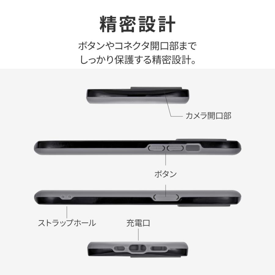 iPhone 13 Pro ケース カバー 耐衝撃ハイブリッドケース Duality 背面クリア｜ms-style｜03