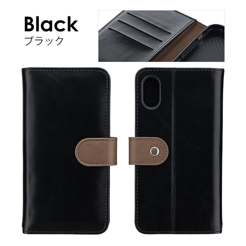 iPhone XS/X 手帳型ケース PUレザーベルト回転ブックケース BOOK SPIN