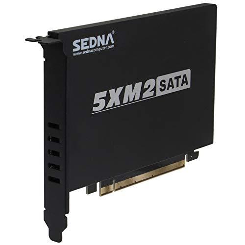 Sedna - M2 (2280) PCIe M Key to 5 x SATA 6G Adapter Card (Support Software  RAID)