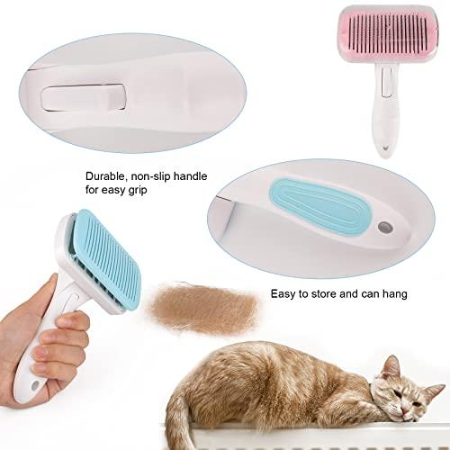 CMQC Self Cleaning Slicker Brush for Cats  Dogs Pet Grooming Brush  並行輸入
