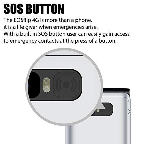 高齢者向けの折り畳み式携帯電話4GTianhoo大きなボタンでロック解除された高齢者向けの折り畳み式携帯電話大きなボタンで高齢者向けのデ 並行輸入 Silver