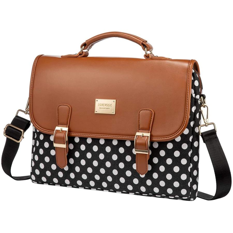 コンピューターバッグ Clubhouse ノートパソコンバッグ かわいいラップトップスリーブケース レディース かわいいラップトップスリーブケース 仕事 大学用 水玉ブラウン ノートパソコンアクセサリー 周辺機器 14インチ ヤフー店 Clubhouse 正規