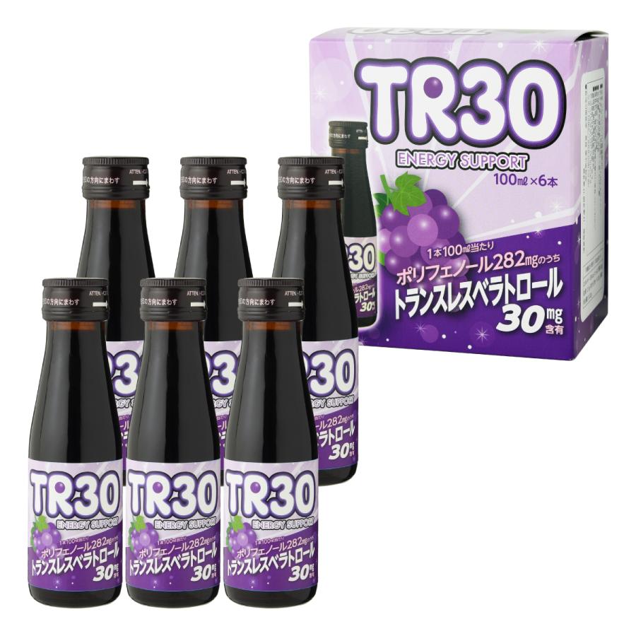 トランス型レスベラトロール ドリンク TR30 [100ml×6本セット] 美容
