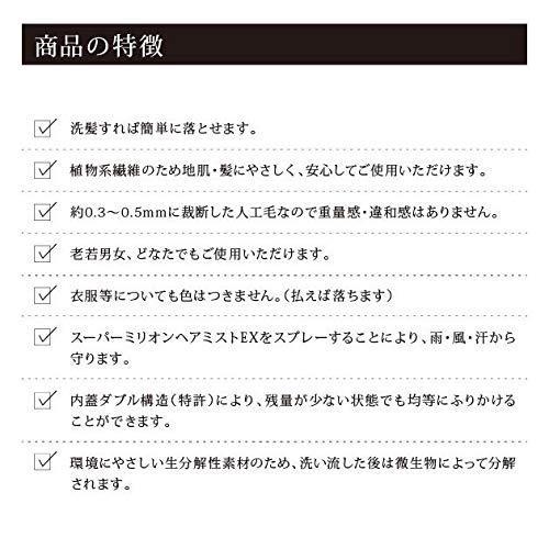スーパーミリオンヘアー30g No 15 ホワイト 薄毛 抜け毛 円形脱毛症 白髪 対策 増毛パウダー 髪 頭皮 分け目 生え際用 薄毛隠し