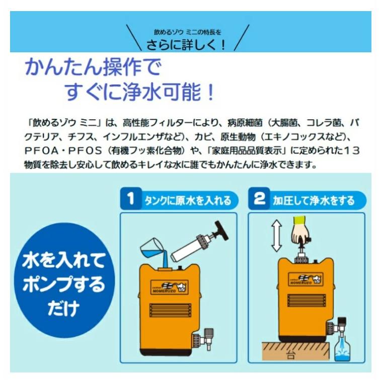 非常用浄水器 コッくん飲めるゾウミニ MJMI-02 取扱カラー ミリタリー