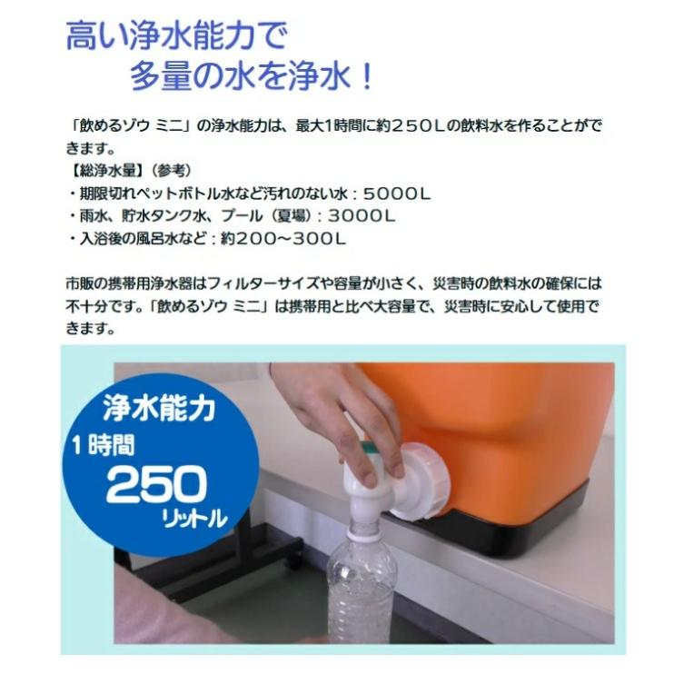 非常用浄水器 コッくん飲めるゾウミニ MJMI-02 取扱カラー ミリタリー