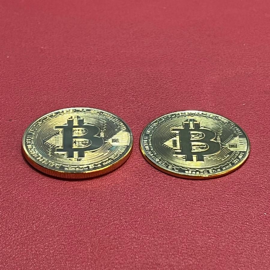 ビットコイン レプリカ Bitcoin replica 仮想通貨 金運グッズ ビットコイン ゴールド（金）5枚セット ゴルフマーカー マグネット 高品質版｜mscorp｜08