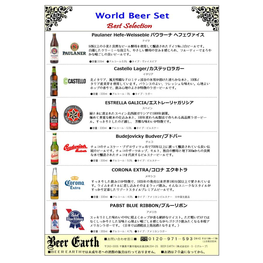 父の日 世界のビール 6本 飲み比べ ギフト セット ビール 詰め合わせ 海外ビール おしゃれ 瓶ビール | Corona（酒） | 01