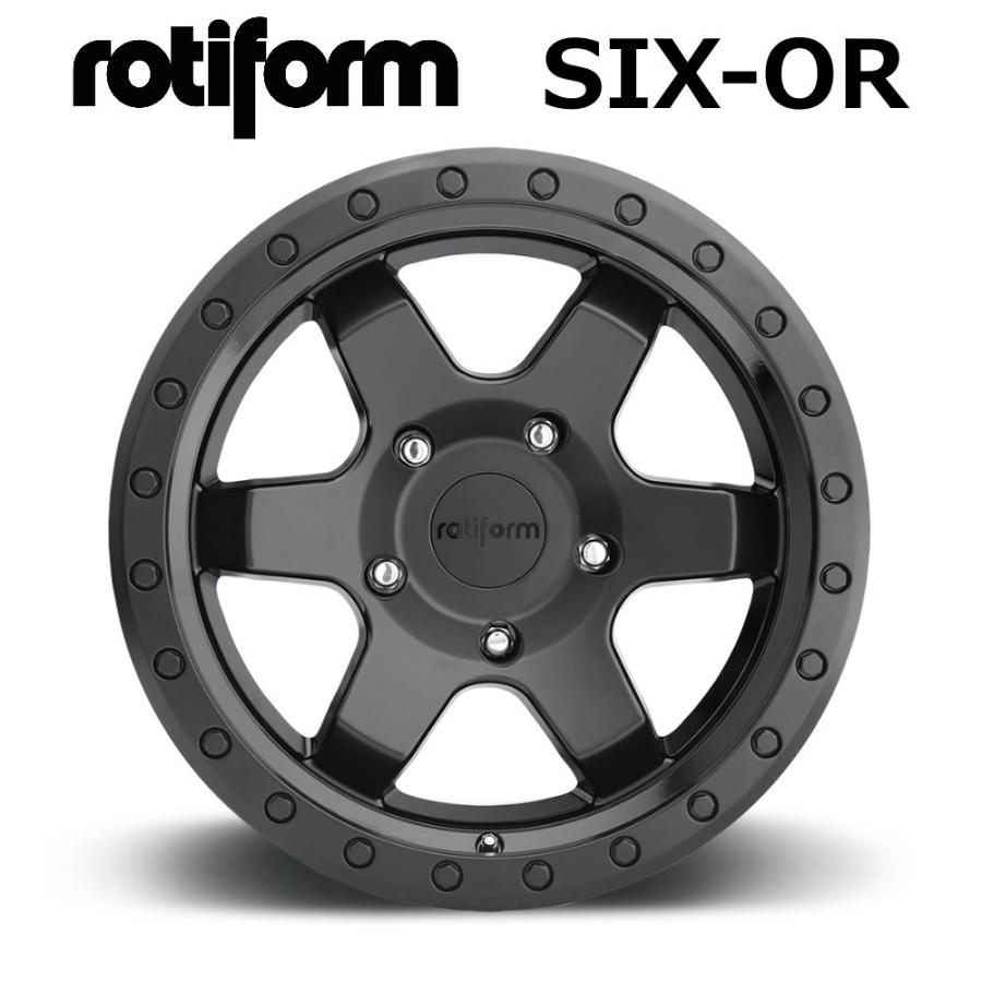 ROTIFORM SIX-OR 20インチ 9.0 5H 130 +20 Matte Black 1本