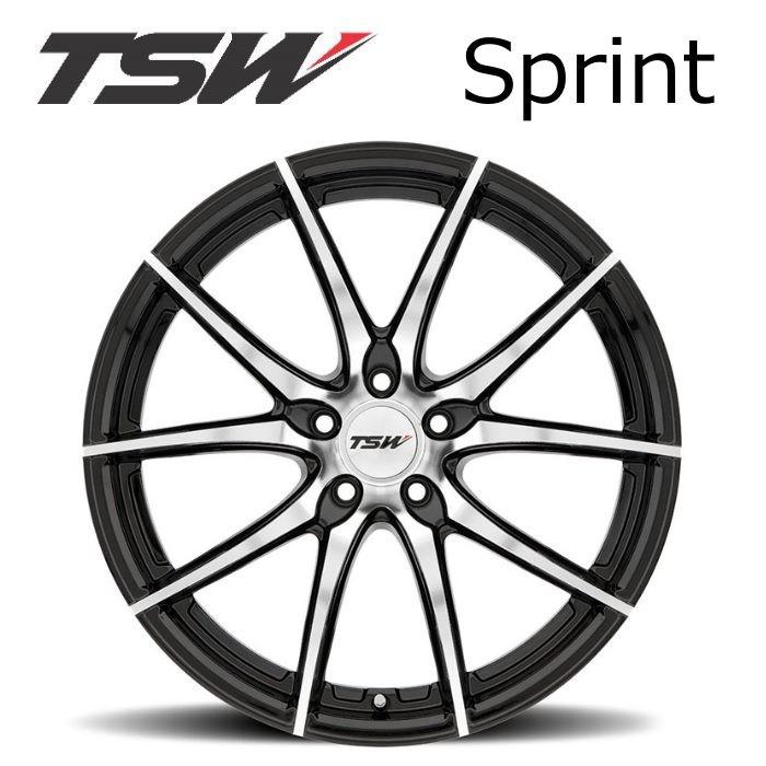 TSW Sprint (スプリント) 19インチ 9.5 114.3 5H +40 グロスブラック/ミラーカットフェイス 1本