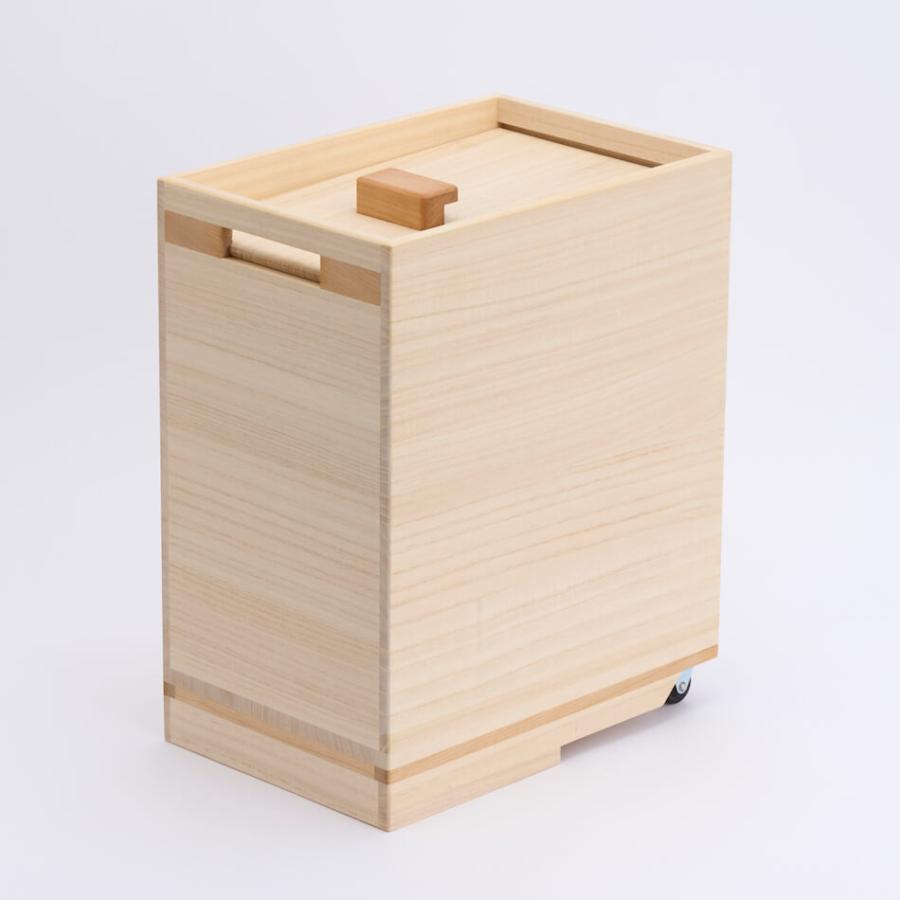 増田桐箱店 桐の米びつ キャスター付 10kg お米 日本製 玄米 雑穀米