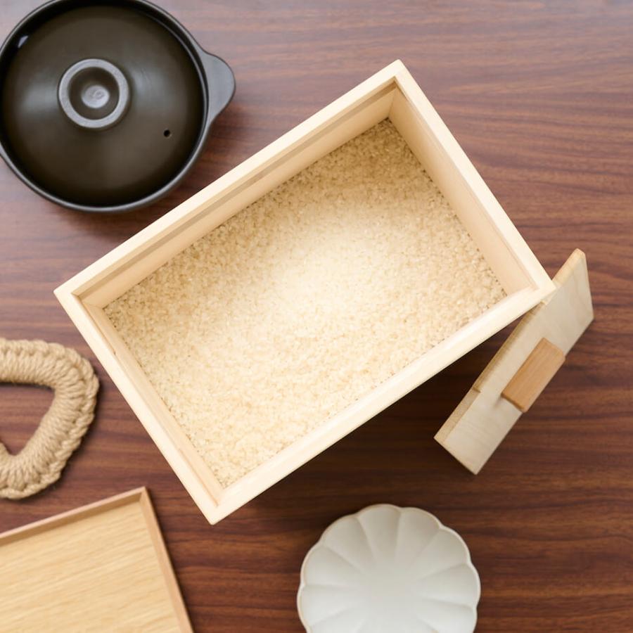 増田桐箱店 桐の米びつ キャスター付 10kg お米 日本製 玄米