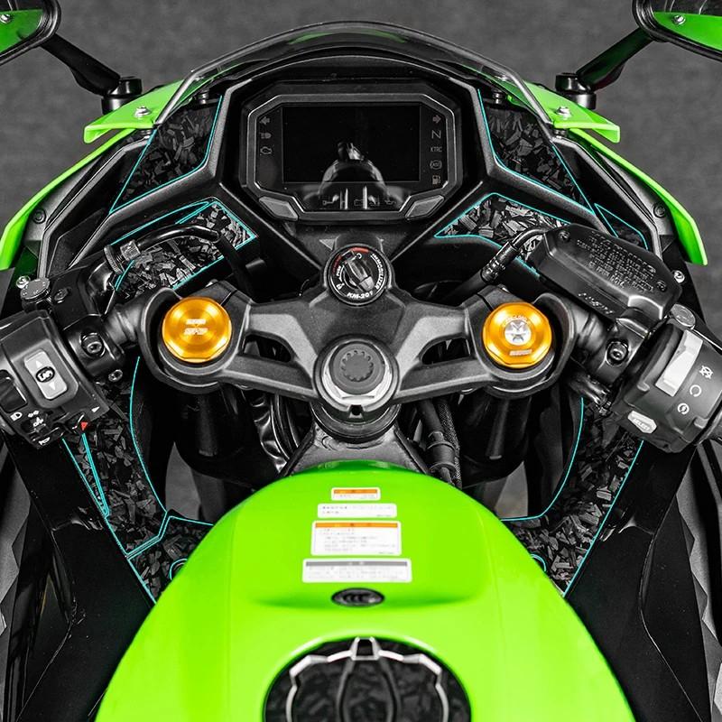 並行輸入品 カワサキ ZX4R ZX4RR バイク カーボン ステッカー 装飾