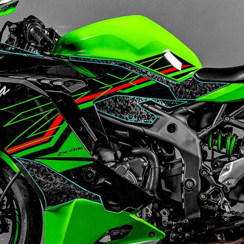 並行輸入品 カワサキ ZX4R ZX4RR バイク カーボン ステッカー 装飾
