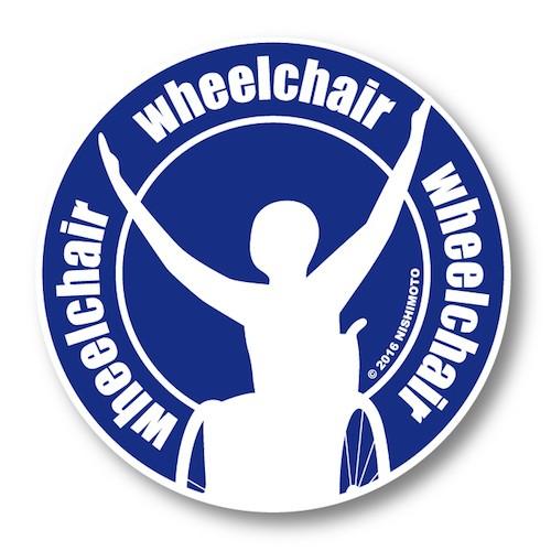 車椅子表示ステッカー　wheelchair【HASBY Minority graphic】