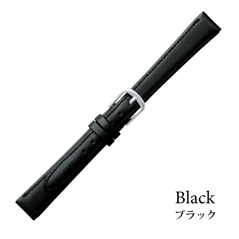 BAMBI 時計ベルト 牛革 ブラック ダークブラウン 8mm 9mm 10mm