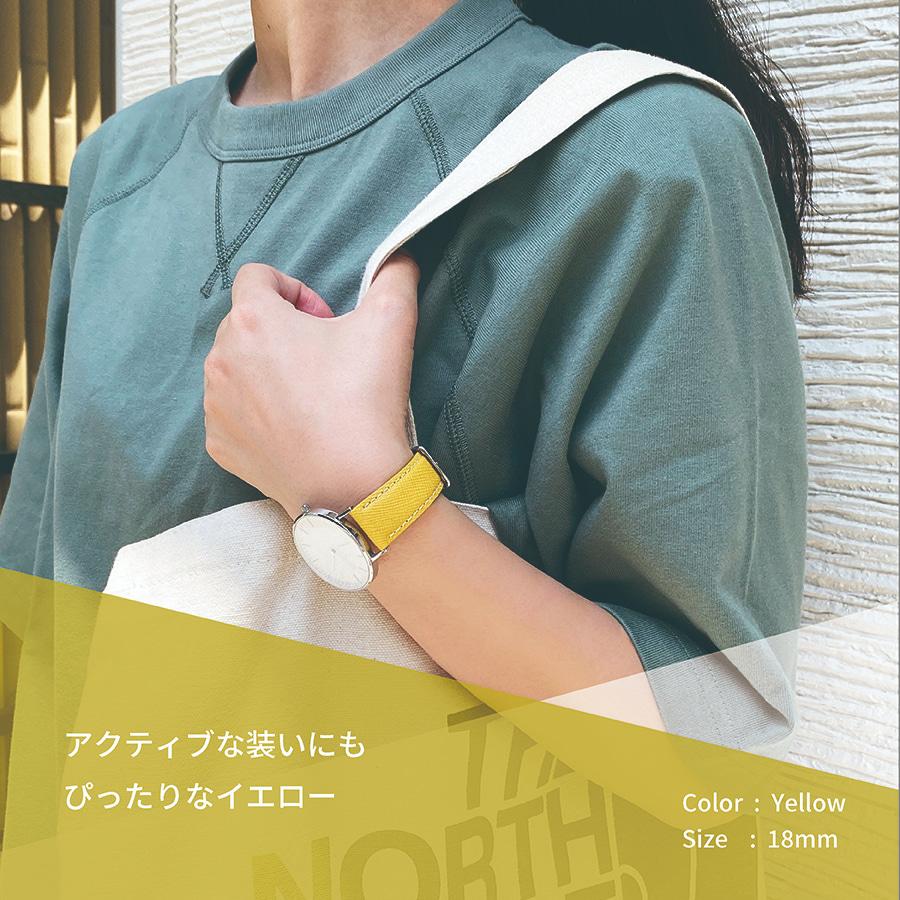 本革 レザー 時計 ベルト 時計ベルト 腕時計ベルト 腕時計 ベルト スプリングカラー エンボス加工 牛革 メンズ レディース 12mm 14mm 18mm BCE059 | BAMBI | 05