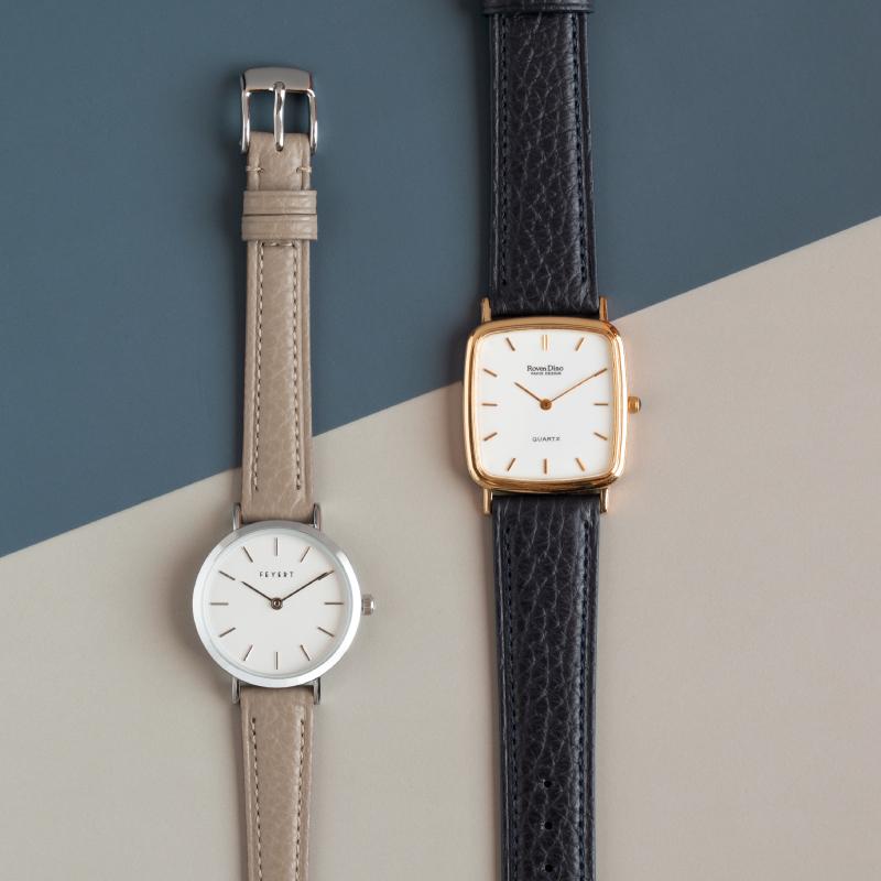 本革 イタリアンレザー 12mm 14mm 16mm 18mm 時計ベルト 腕時計 ベルト レディース グレージュ ベージュ ネイビー ピンク 牛革 バンビ 時計バンド BCA065 | BAMBI | 05