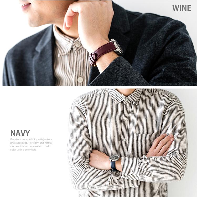 本革 撥水 時計ベルト 10mm 11mm 12mm 13mm 14mm 15mm 16mm 17mm 18mm 19mm 20mm レザー 腕時計 交換 時計 バンド スコッチガード 防水 牛革 BCME001 バンビ | BAMBI | 08