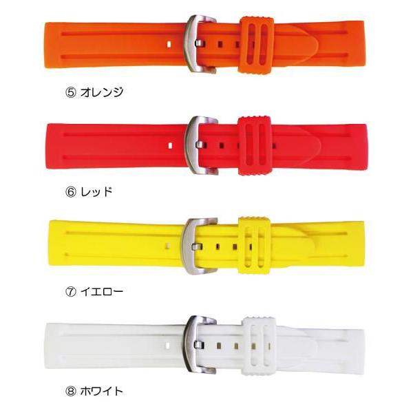 腕時計ベルト 時計ベルト 時計ベルト 時計バンド 時計 バンド ソフトな着け心地シリコンラバー BG007 BG008 | BAMBI | 02