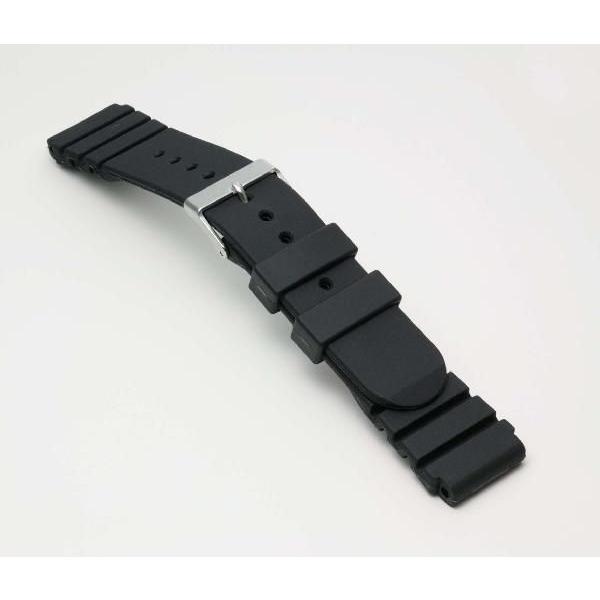 厚型 ウレタン 20mm  腕時計ベルト 時計ベルト 時計 ベルト 時計バンド 時計 バンド バンビ ダイバータイプ ブラック BGB014AS | BAMBI