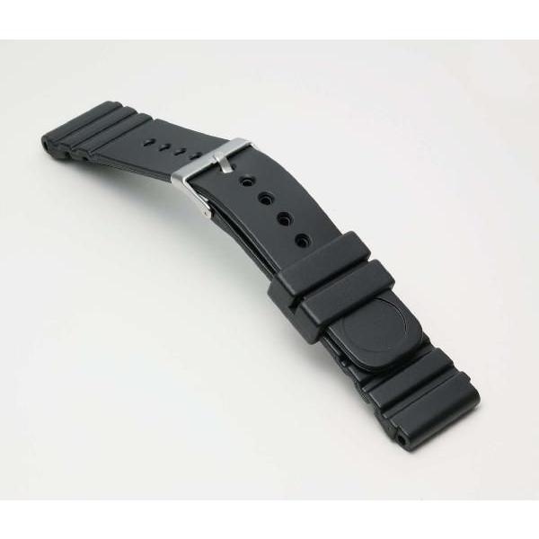 厚型 ウレタン 腕時計ベルト 22mm 時計ベルト 時計 ベルト 時計バンド 時計 バンド バンビ ダイバータイプ ブラック BGB079AU | BAMBI