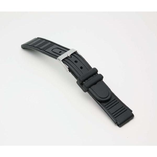 ウレタン 薄型 16mm 替えベルト 腕時計ベルト 時計ベルト 時計 ベルト 時計バンド バンド バンビ 交換 スポーツタイプ ブラック BGB094AN｜msg